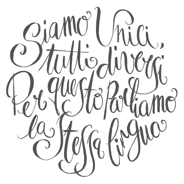 scritta unici grigia